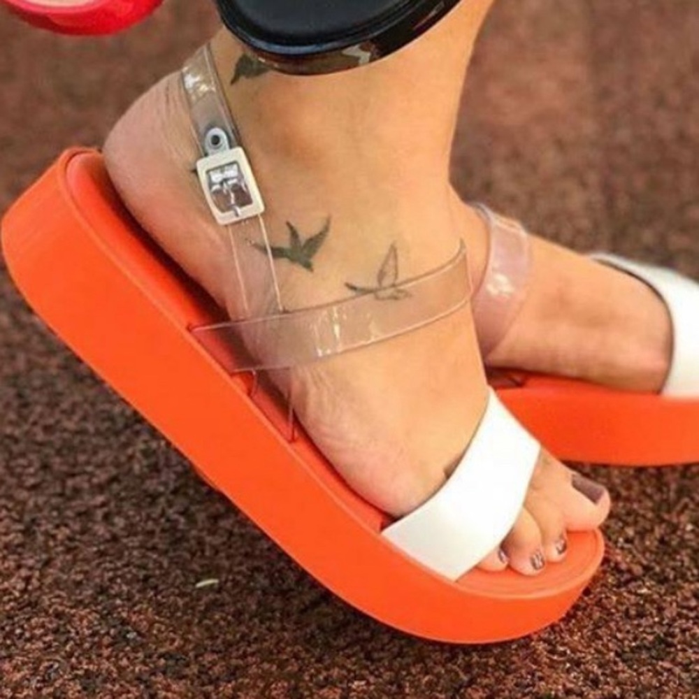 Melissa jelly platform sandals